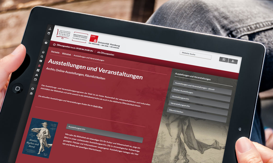 Staats- und Universitätsbibliothek Hamburg Carl von Ossietzky Nonprofit-Website