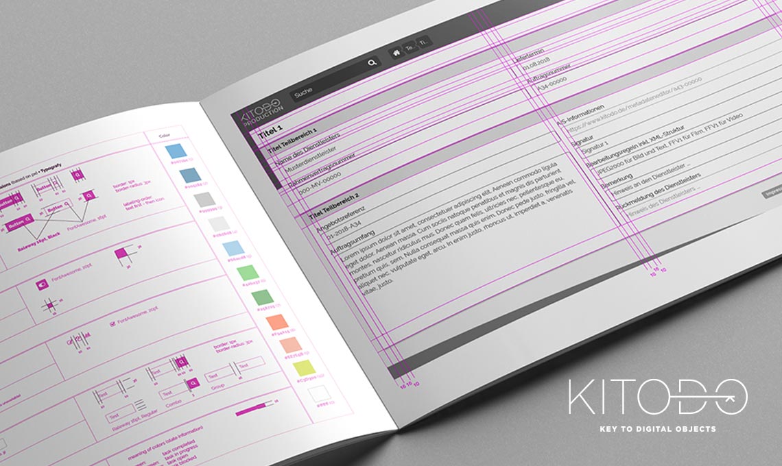 Kitodo Oberfläche UI UX – Design-Manuals Webdesign